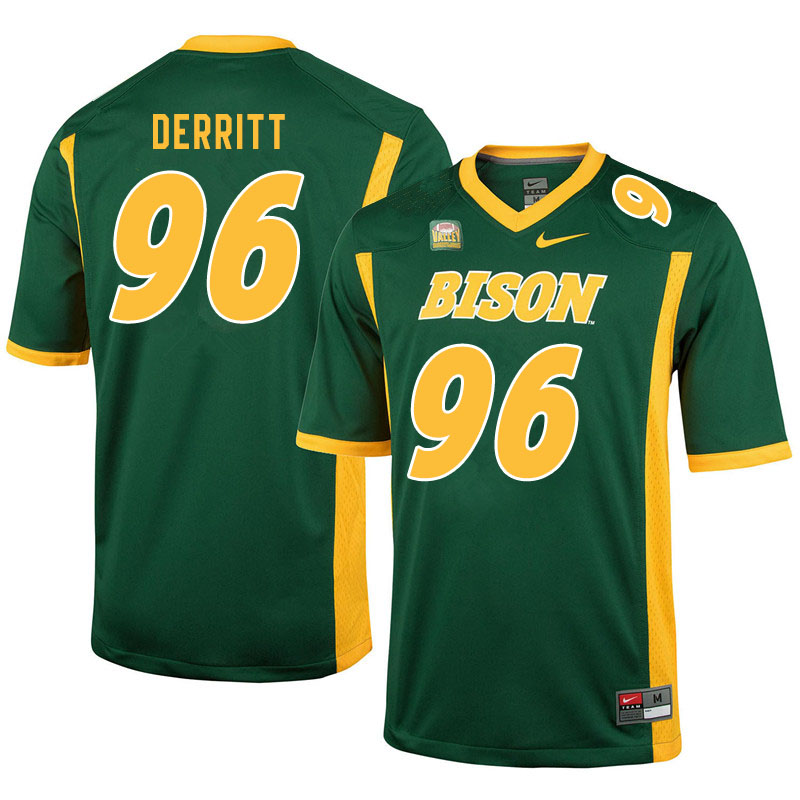 Men #96 Javier Derritt North Dakota State Bison College Football Jerseys Sale-Green